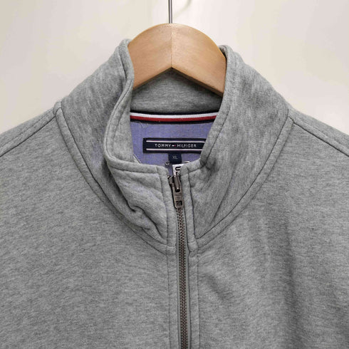 トミーヒルフィガー TOMMY HILFIGER トリコロール ボーダー スウェット ジャケット メンズ import:XL