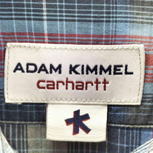 カーハート Carhartt × ADAM KIMMEL コラボ インド綿 フランネル L/S ボタンダウン チェック シャツ メンズ import:S