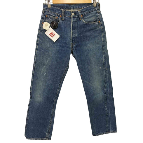 リーバイス Levis 70S 66後期 501 ボタン裏6刻印 セルビッチ デニム パンツ 78年製 ポケット裏チェーンステッチ スモールe 内股シングル メンズ W31 L31