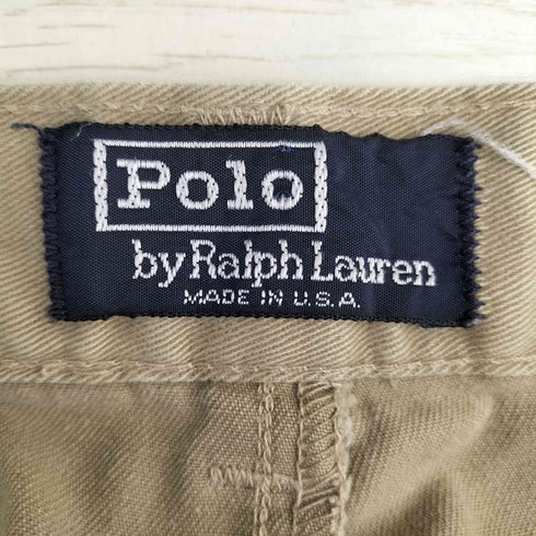 ポロバイラルフローレン Polo by RALPH LAUREN 80s~90s USA製 紙タグ 初期型 ポロチノ 2タックチノ メンズ 34/32