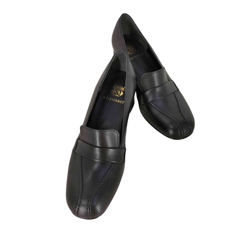 ショセ CHAUSSER カーフレザー ヒール ローファー パンプス レディース JPN:22.5