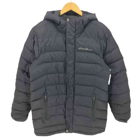 エディーバウアー Eddie Bauer ロゴ プリント ジップアップ フーデッド ダウンジャケット メンズ import:M