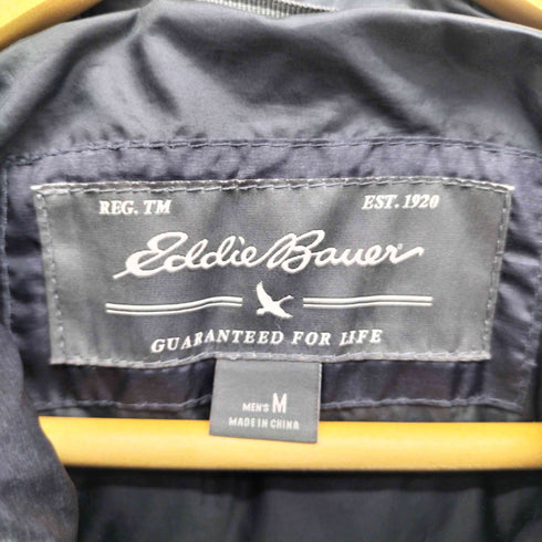 エディーバウアー Eddie Bauer ロゴ プリント ジップアップ フーデッド ダウンジャケット メンズ import:M