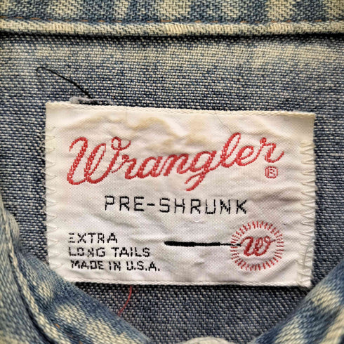 ラングラー Wrangler 70S USA製 デニム ウエスタン シャツ メンズ