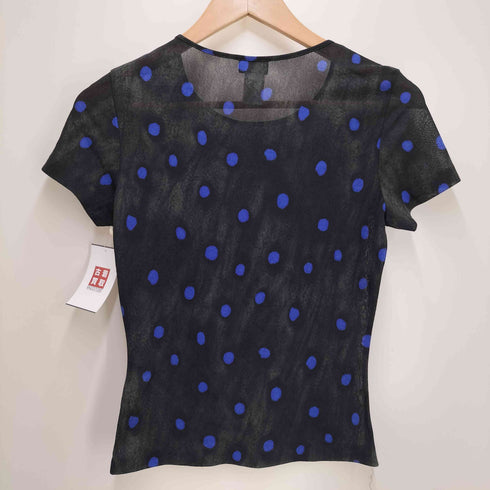 ケンゾーパリス KENZO PARIS フランス製 ドット プリント S/S シアー カットソー レディース 40