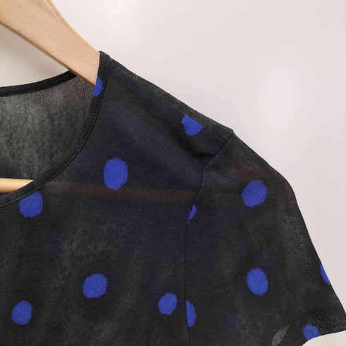 ケンゾーパリス KENZO PARIS フランス製 ドット プリント S/S シアー カットソー レディース 40