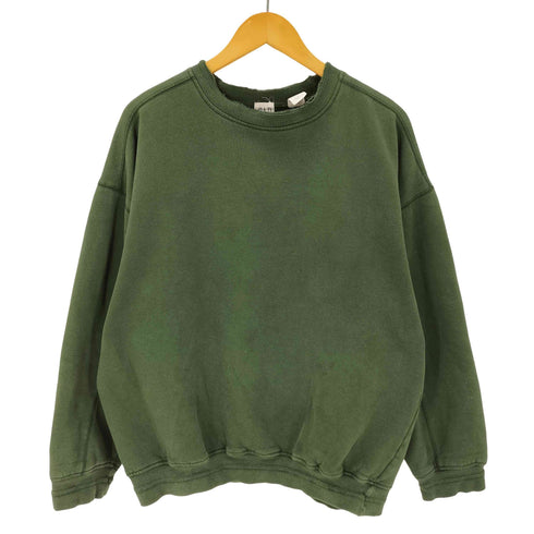 ギャップ Gap 80-90S OLD 白タグ デカタグ コットン ポリ 無地 ブランク スウェット トレーナー メンズ import:L