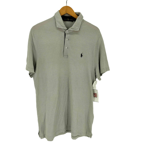 ラルフローレン RALPH LAUREN PRO FIT ボーダー 半袖ポロシャツ メンズ import:L