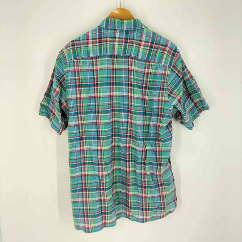 トミーヒルフィガー TOMMY HILFIGER リネンコットン チェック半袖シャツ メンズ import:XL