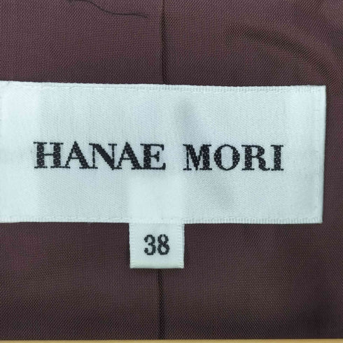 ハナエモリ HANAE MORI 玉虫 シェルボタン 丸襟 3B テーラードジャケット レディース JPN:38