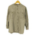 エディーバウアー Eddie Bauer 90S 白タグ 麻 リネン 100% L/S バンドカラー シャツ レディース import:M