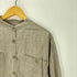 エディーバウアー Eddie Bauer 90S 白タグ 麻 リネン 100% L/S バンドカラー シャツ レディース import:M