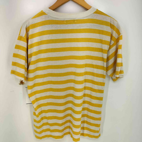 LINDSEY BLAKE 90-00s シングルステッチ フロントポケット クルーネック ボーダーTシャツ メンズ import:S