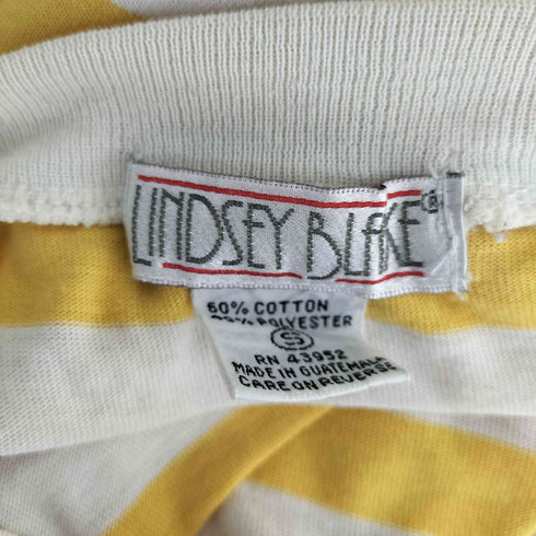 LINDSEY BLAKE 90-00s シングルステッチ フロントポケット クルーネック ボーダーTシャツ メンズ import:S