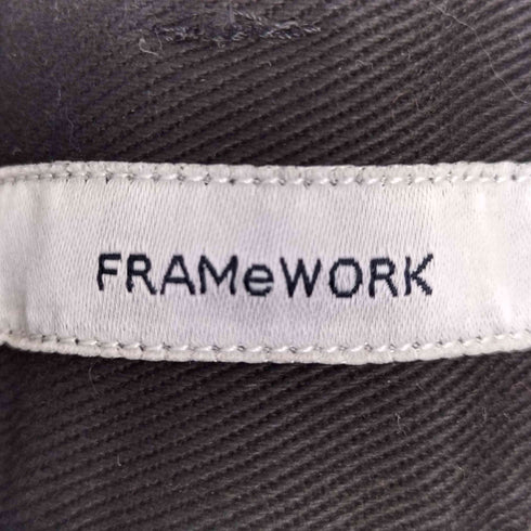 フレームワーク FRAMeWORK セミフレア フリンジ 黒デニムパンツ レディース JPN:38
