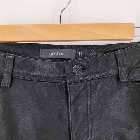 ギャップ Gap テーパード ブーツカットレザーパンツ レディース 2