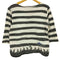 ツモリチサト TSUMORI CHISATO 波模様 クジラ プリント ボーダー ボートネック 7分袖Tシャツ レディース JPN:2