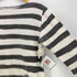 ツモリチサト TSUMORI CHISATO 波模様 クジラ プリント ボーダー ボートネック 7分袖Tシャツ レディース JPN:2