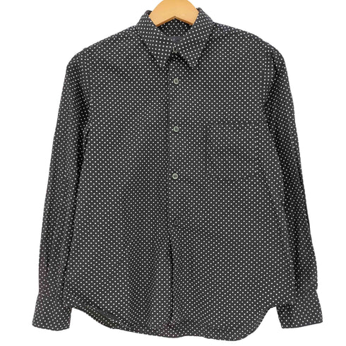 ブラックコムデギャルソン BLACK COMME des GARCONS 09ss ラウンドヘム ドット柄 長袖シャツ レディース JPN:S