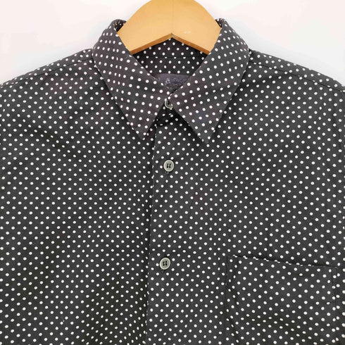 ブラックコムデギャルソン BLACK COMME des GARCONS 09ss ラウンドヘム ドット柄 長袖シャツ レディース JPN:S