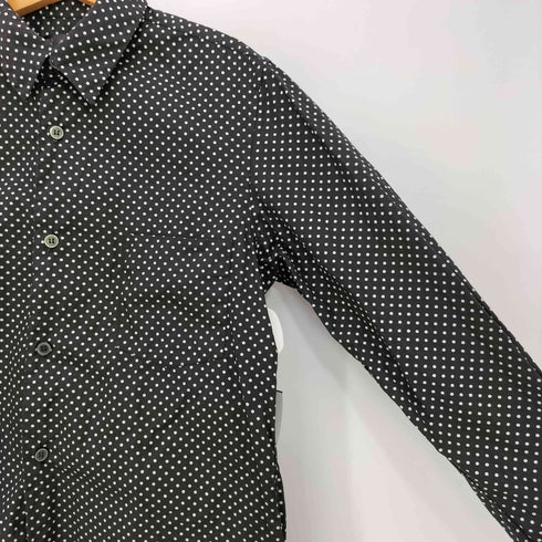 ブラックコムデギャルソン BLACK COMME des GARCONS 09ss ラウンドヘム ドット柄 長袖シャツ レディース JPN:S