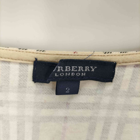 バーバリーロンドン BURBERRY LONDON ノバチェック シャーリングVネックカットソー レディース 2