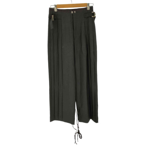 リノー LiNoH JET BLACK PLEATS BELTE ジェットブラックベルテッドプリーツパンツ メンズ JPN:1