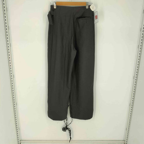 リノー LiNoH JET BLACK PLEATS BELTE ジェットブラックベルテッドプリーツパンツ メンズ JPN:1