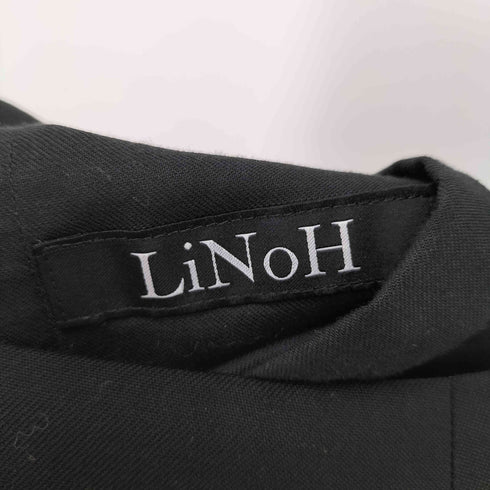 リノー LiNoH JET BLACK PLEATS BELTE ジェットブラックベルテッドプリーツパンツ メンズ JPN:1