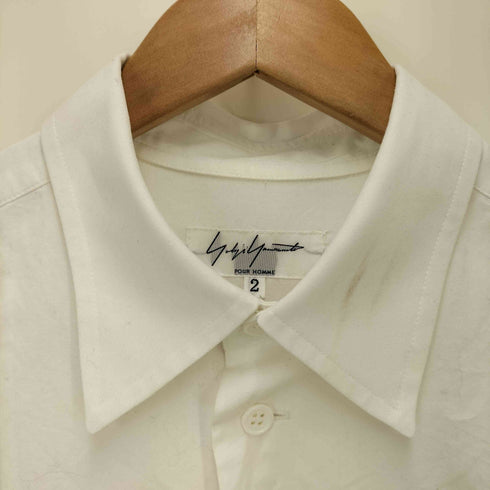 ヨウジヤマモトプールオム Yohji Yamamoto POUR HOMME ボタン コサージュ L/S レギュラーカラーシャツ メンズ JPN:2