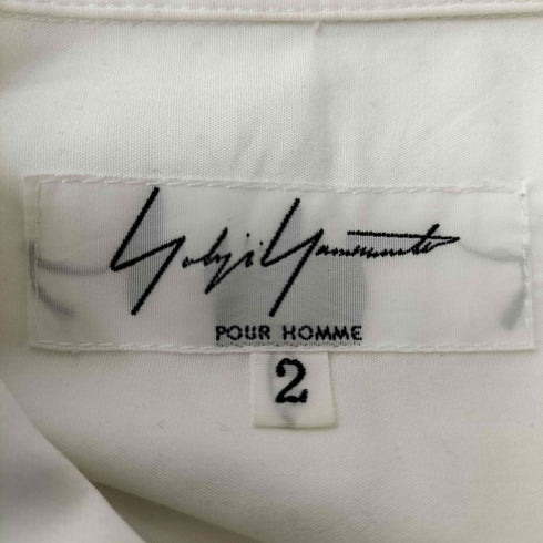ヨウジヤマモトプールオム Yohji Yamamoto POUR HOMME ボタン コサージュ L/S レギュラーカラーシャツ メンズ JPN:2