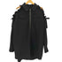 アンクルージュ Ank Rouge シアーショルダー ジップシャツ レディース M