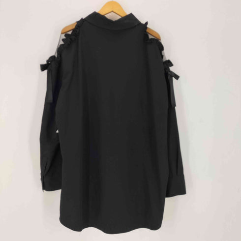 アンクルージュ Ank Rouge シアーショルダー ジップシャツ レディース M