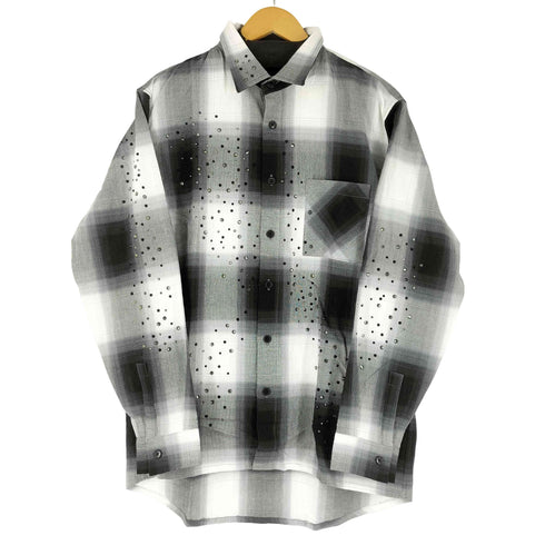 ラストネスト LAST NEST RHINESTONE FLANNEL SHIRTS メンズ import:L