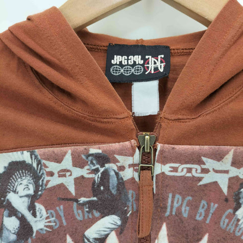 ジページェバイジャンポールゴルチエ JPG by GAULTIER プリント ジップアップ タトゥー フーディ レディース EUR:40
