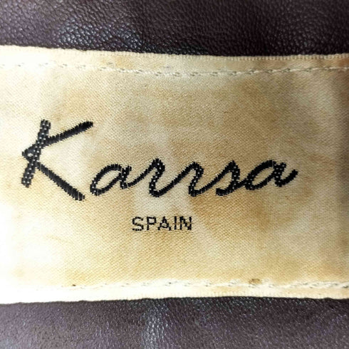 KARRSA 本革 レザー カーコート メンズ S
