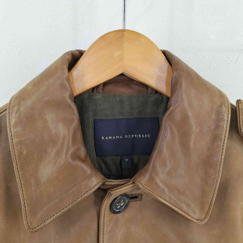 バナナリパブリック BANANA REPUBLIC Cow Leather レザー コート メンズ M