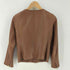 ナノユニバース NANO universe SHEEP SKIN ノーカラー レザージャケット レディース 36