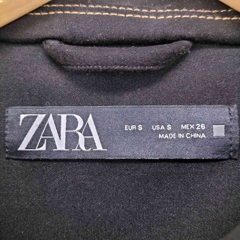 ザラ ZARA コントラストトップステッチ入りジャケット レディース import:S
