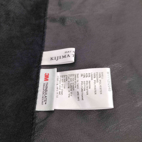 KAJIMA TAKAYUKI LEATHER LIKE TAFFETA PADDED SCARF メンズ