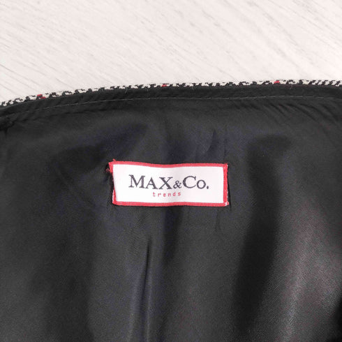 マックスアンドコー MAX&CO. ウール混 千鳥×チェック柄 タイトスカート レディース EUR:38