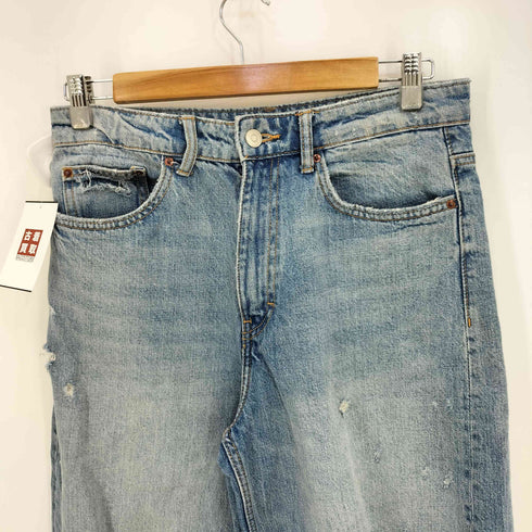 ザラ ZARA 七分丈 ダメージ加工 デニムバギーショーツ メンズ USA 2