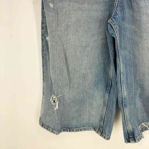 ザラ ZARA 七分丈 ダメージ加工 デニムバギーショーツ メンズ USA 2