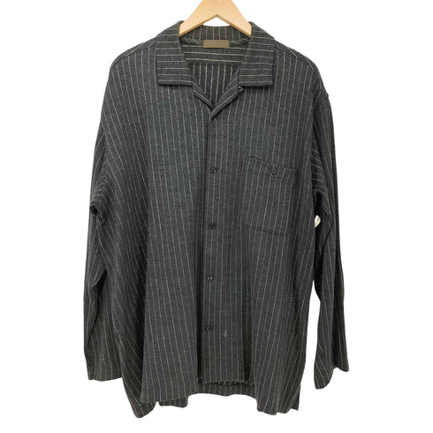 ワイズフォーメン Ys for men 96AW archive 茶タグ ストライプ ループカラー ウール シャツ メンズ