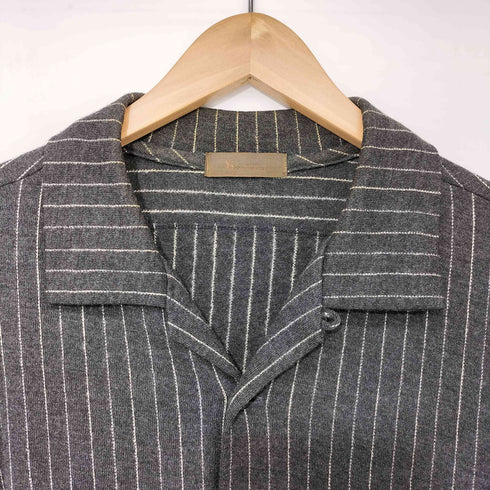 ワイズフォーメン Ys for men 96AW archive 茶タグ ストライプ ループカラー ウール シャツ メンズ