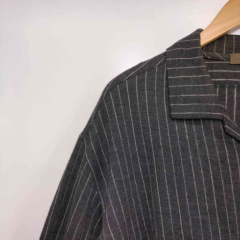 ワイズフォーメン Ys for men 96AW archive 茶タグ ストライプ ループカラー ウール シャツ メンズ