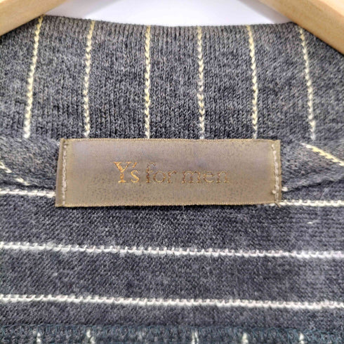 ワイズフォーメン Ys for men 96AW archive 茶タグ ストライプ ループカラー ウール シャツ メンズ