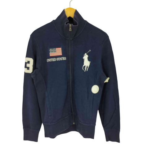 ポロバイラルフローレン Polo by RALPH LAUREN UNITED STATES ビックポニー ナンバリング 国旗 刺繍 トラックジャケット メンズ import:M
