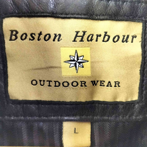 Boston Harbour スタンドカラー リアルレザージャケット メンズ L