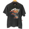 ハーレーダビッドソン HARLEY-DAVIDSON コピーライト2001 USA製 FLAMING ENGINE 両面プリントTシャツ メンズ L